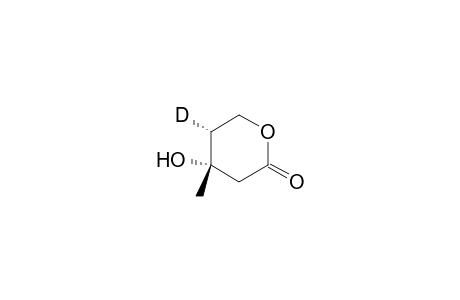 2H-Pyran-2-one-5-D, tetrahydro-4-hydroxy-4-methyl-, (4S-cis)-