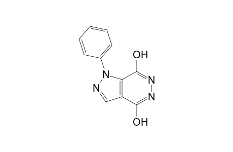 1H-Pyrazolo[3,4-d]pyridazine-4,7-diol, 1-phenyl-