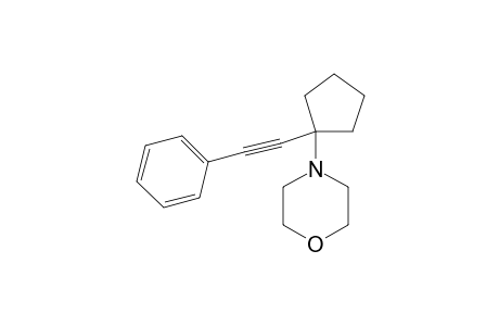 4-[1-(2-phenylethynyl)cyclopentyl]morpholine