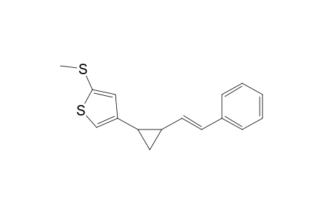 2-(methylthio)-4-[2-[(E)-2-phenylethenyl]cyclopropyl]thiophene