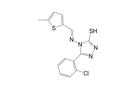 5-(2-chlorophenyl)-4-{[(E)-(5-methyl-2-thienyl)methylidene]amino}-4H-1,2,4-triazol-3-yl hydrosulfide