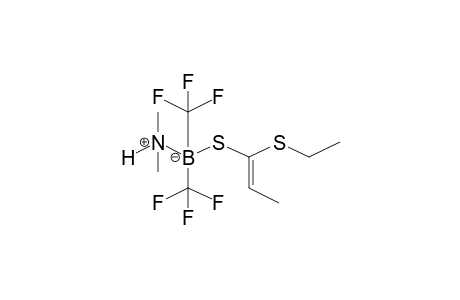 2-Azonia-2-borata-4-thiahept-5-ene, 5-ethylthio-2-methyl-3,3-bis(trifluoromethyl)-