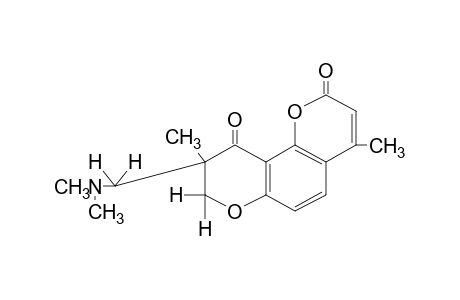 8,9-dihydro-4,9-dimethyl-9-[(dimethylamino)methyl]-2H,10H-benzo[1,2-b:3,4-b']dipyran-2,10-dione