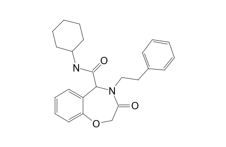 N-Cyclohexyl-3-oxo-4-phenethyl-2,3,4,5-tetrahydrobenzo[F][1,4]oxazepine-5-carboxamide