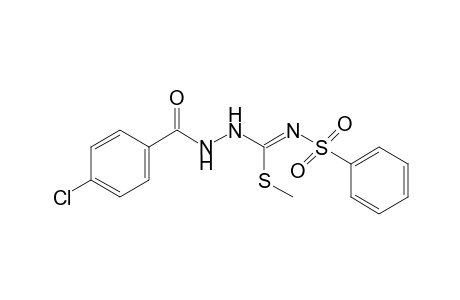 p-chlorobenzoic acid, 2-[1-(methylthio)-N-(phenylsulfonyl)formimidoyl]hydrazide