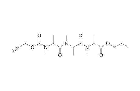 Alanylalanylalanine, N,N',N''-trimethyl-N''-propargyloxycarconyl-, propyl ester