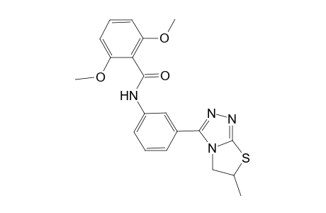 2,6-Dimethoxy-N-(3-{6-methyl-5H,6H-[1,2,4]triazolo[3,4-b][1,3]thiazol-3-yl}phenyl)benzamide