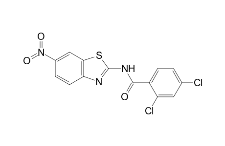 2,4-bis(chloranyl)-N-(6-nitro-1,3-benzothiazol-2-yl)benzamide