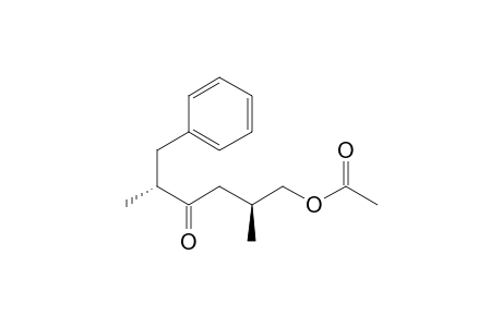 (2R,5S)-6-Acetoxy-2,5-dimethyl-1-phenylhexan-3-one