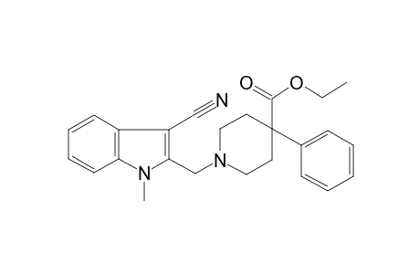 Ethyl 1-[(3-cyano-1-methyl-1H-indol-2-yl)methyl]-4-phenyl-4-piperidinecarboxylate