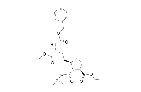 Ethyl (2S,3'S)-cis-1-(tert-butoxycarbonyl)-5-[(3'-amino-(N-benzyloxycarbonyl)-3'-(methoxycarbonyl)propyl]prolinate