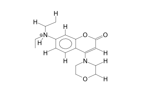 4-MORPHOLINO-7-DIETHYLAMINOCOUMARIN, PROTONATED