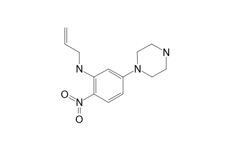 2-Nitro-5-(piperazin-1-yl)-N-(prop-2-en-1-yl)aniline