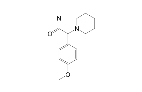 alpha-(p-methoxyphenyl)-1-piperidineacetamide