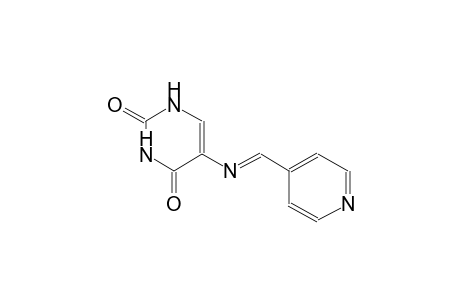 5-{[(E)-4-pyridinylmethylidene]amino}-2,4(1H,3H)-pyrimidinedione