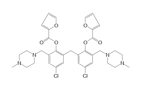 6,6'-methylenebis[4-chloro-alpha-(4-methyl-1-piperazinyl)-o-cresol], di-furoate