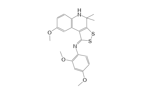 2,4-dimethoxy-N-[(1Z)-8-methoxy-4,4-dimethyl-4,5-dihydro-1H-[1,2]dithiolo[3,4-c]quinolin-1-ylidene]aniline