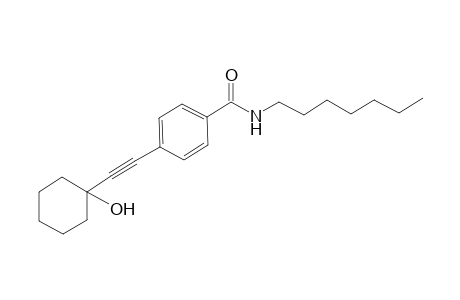 N-heptyl-4-[(1-hydroxycyclohexyl)ethynyl]benzamide