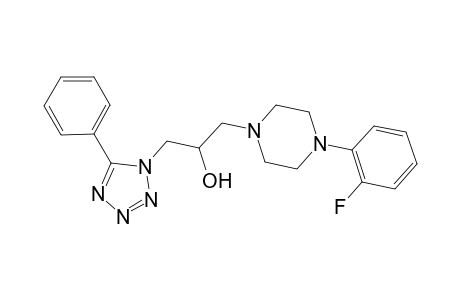 1-Pyrazineethanol, 4-(2-fluorophenyl)hexahydro-.alpha.-[(5-phenyl-1H-1,2,3,4-tetrazol-1-yl)methyl]-