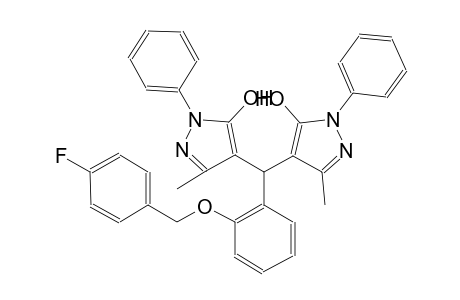 4-[{2-[(4-fluorobenzyl)oxy]phenyl}(5-hydroxy-3-methyl-1-phenyl-1H-pyrazol-4-yl)methyl]-3-methyl-1-phenyl-1H-pyrazol-5-ol