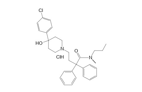 4-(p-CHLOROPHENYL)-alpha,alpha-DIPHENYL-4-HYDROXY-N-METHYL-N-PROPYL-1-PIPERIDINEBUTYRAMIDE, MONOHYDROCHLORIDE