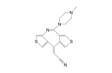 (5-[4-Methyl-1-piperazinyl]-9H-dithieno(3,4-B:3',4'-E)azepin-9-ylidene)-acetonitrile
