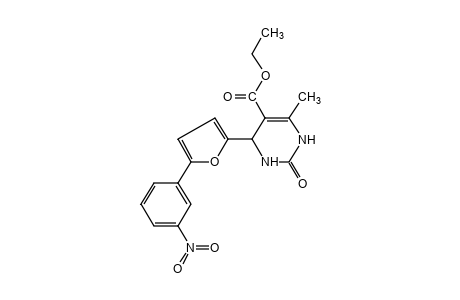 6-methyl-4-[5-(m-nitrophenyl)-2-furyl]-2-oxo-1,2,3,4-tetrahydro-5-pyrimidinecarboxylic acid, ethyl ester