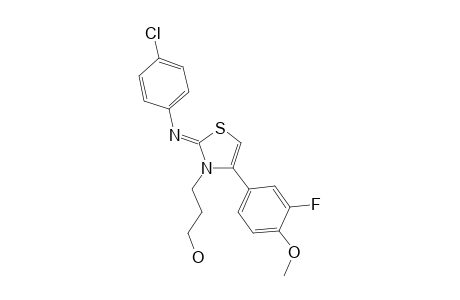 3-(2-[(4-chlorophenyl)imino]-4-(3-fluoro-4-methoxyphenyl)-1,3-thiazol-3(2H)-yl)-1-propanol