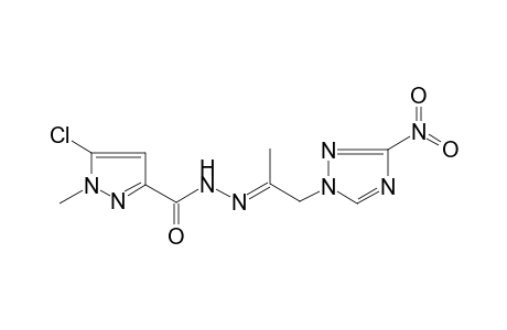 5-Chloro-1-methyl-N'-[(E)-1-methyl-2-(3-nitro-1H-1,2,4-triazol-1-yl)ethylidene]-1H-pyrazole-3-carbohydrazide