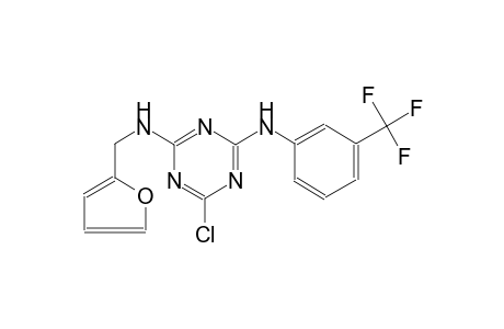 6-Chloranyl-N4-(furan-2-ylmethyl)-N2-[3-(trifluoromethyl)phenyl]-1,3,5-triazine-2,4-diamine