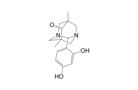 2-(2,4-Dihydroxyphenyl)-5,7-dimethyl-1,3-diazatricyclo[3.3.1.1(3,7)]decan-6-one