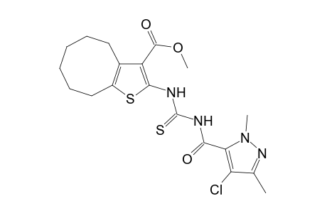 methyl 2-[({[(4-chloro-1,3-dimethyl-1H-pyrazol-5-yl)carbonyl]amino}carbothioyl)amino]-4,5,6,7,8,9-hexahydrocycloocta[b]thiophene-3-carboxylate
