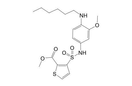 Methyl 3-(N-(4-(hexylamino)-3-methoxyphenyl)sulfamoyl)thiophene-2-carboxylate