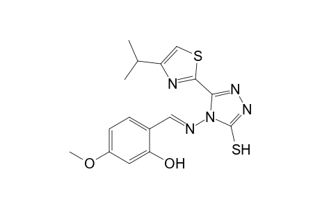 4-(2-Hydroxy-4-methoxy benzylideneamino)-5-(4-isopropylthiazol-2-yl)-4H-1,2,4-triazole-3-thiol