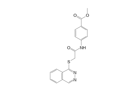 Benzoic acid, 4-[2-(phthalazin-1-ylsulfanyl)acetylamino]-, methyl ester