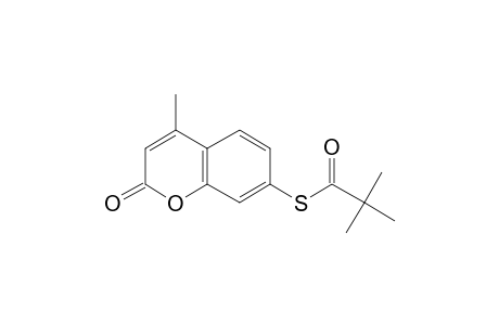 7-Mercapto-4-methylcoumarin, S-trimethylacetyl-