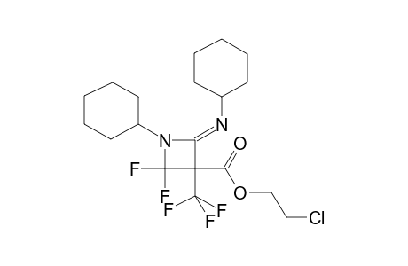 N-CYCLOHEXYL-2-CYCLOHEXYLIMINO-3-CARBO(BETA-CHLOROETHOXY)-3-TRIFLUOROMETHYL-4,4-DIFLUOROAZETIDINE