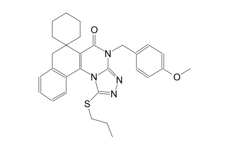 4-(4-methoxybenzyl)-1-(propylthio)-4H-spiro[benzo[h][1,2,4]triazolo[4,3-a]quinazoline-6,1'-cyclohexan]-5(7H)-one