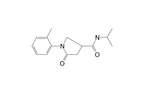 Pyrrolidine-3-carboxamide, N-isopropyl-1-(2-methylphenyl)-5-oxo-