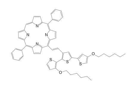 10-{2-[3,4''-Bis(hexoxy)-2,2':5',2''-terthiophen-3'yl]vinyl}-5,15-diphenylporphyrin