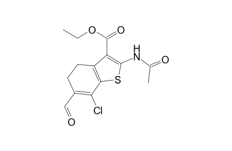 Ethyl 2-(acetylamino)-7-chloro-6-formyl-4,5-dihydro-1-benzothiophene-3-carboxylate