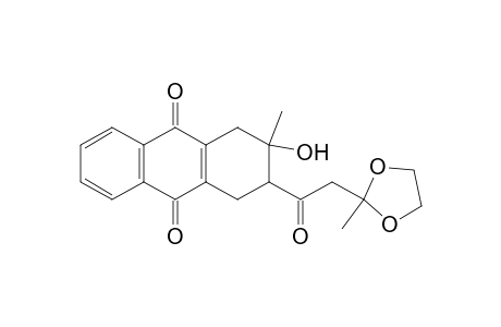 2-HYDROXY-2-METHYL-3-[(2-METHYL-1,3-DIOXOLAN-2-YL)-ACETYL]-1,2,3,4-TETRAHYDROANTHRAQUINONE