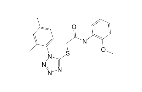 2-[1-(2,4-dimethylphenyl)tetrazol-5-yl]sulfanyl-N-(2-methoxyphenyl)acetamide