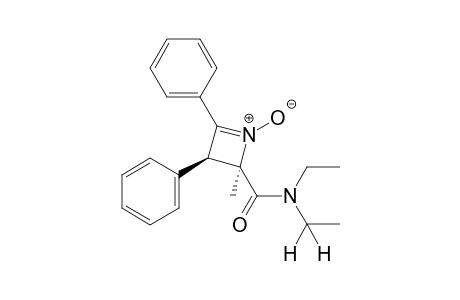 N,N-diethyl-2,3-diphenyl-4-methyl-1-azetine-4-carboxamide, 1-oxide