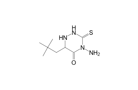 4-Amino-6-(2,2-dimethylpropyl)-3-sulfanylidene-1,2,4-triazinan-5-one