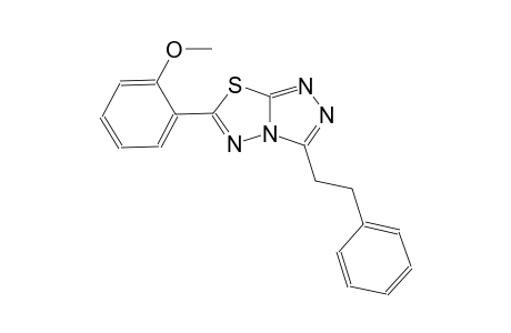 [1,2,4]triazolo[3,4-b][1,3,4]thiadiazole, 6-(2-methoxyphenyl)-3-(2-phenylethyl)-