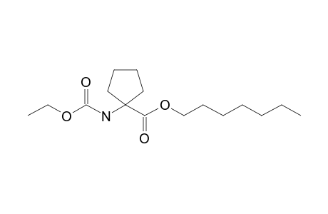 1-Aminocyclopentanecarboxylic acid, N-ethoxycarbonyl-, heptyl ester