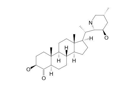 DESACETOXY-SOLAFILIDINA;(22R,25R)-22,26-EPIMINO-3-BETA,23-BETA-DIHYDROXY-5-ALPHA-H-CHOLESTAN-4-ONE