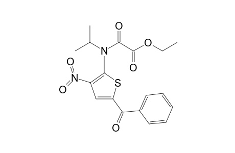 2-[(5-benzoyl-3-nitro-2-thienyl)-isopropyl-amino]-2-keto-acetic acid ethyl ester