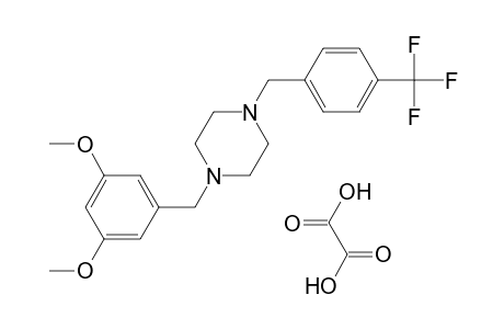 1-(3,5-Dimethoxybenzyl)-4-[4-(trifluoromethyl)benzyl]piperazine oxalate